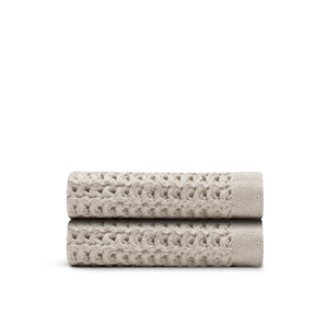 Onsen Waffle Face Towels (Oatmeal, set of 4)