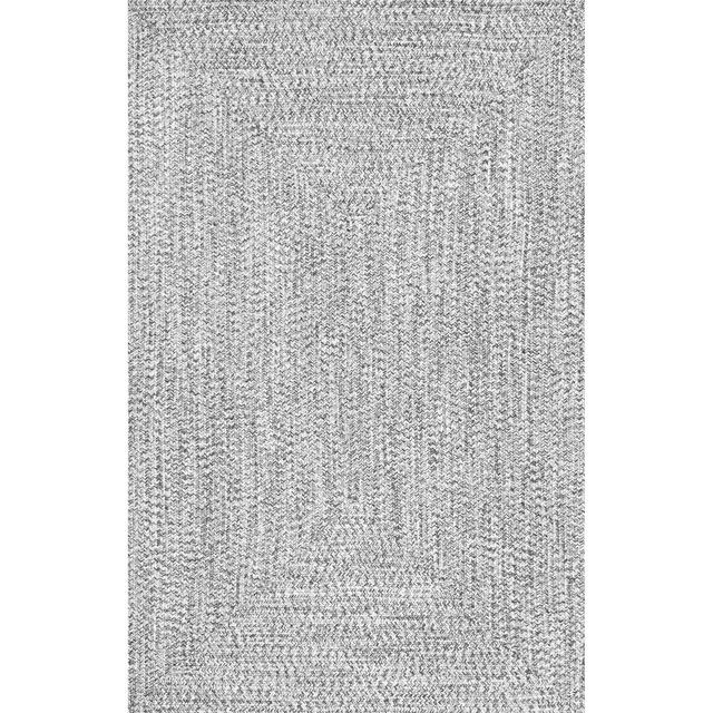 2'x3' Wynn Braided Indoor/Outdoor Area Rug Salt/Pepper - nuLOOM