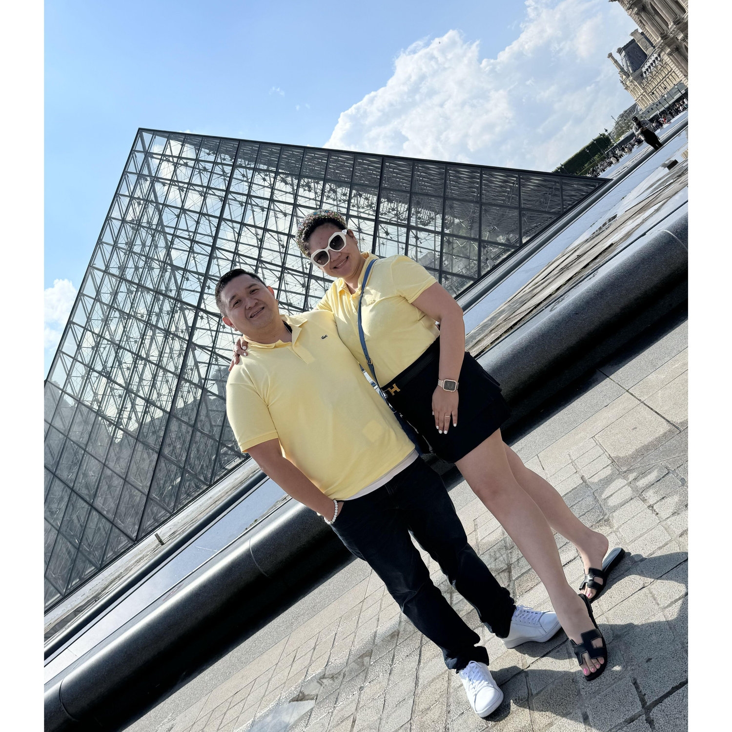 At the louvre Paris France π«π· with our yellow twinning π