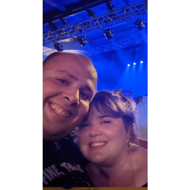 Celebrating our one year anniversary at a concert