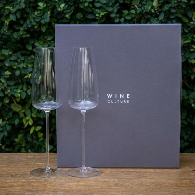 Wine Culture Glasses - Champagne Flute - Set of 2