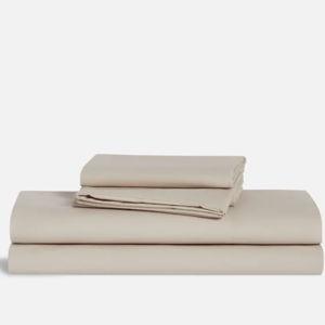 Classic Percale Core King Sheet Set in Pebble