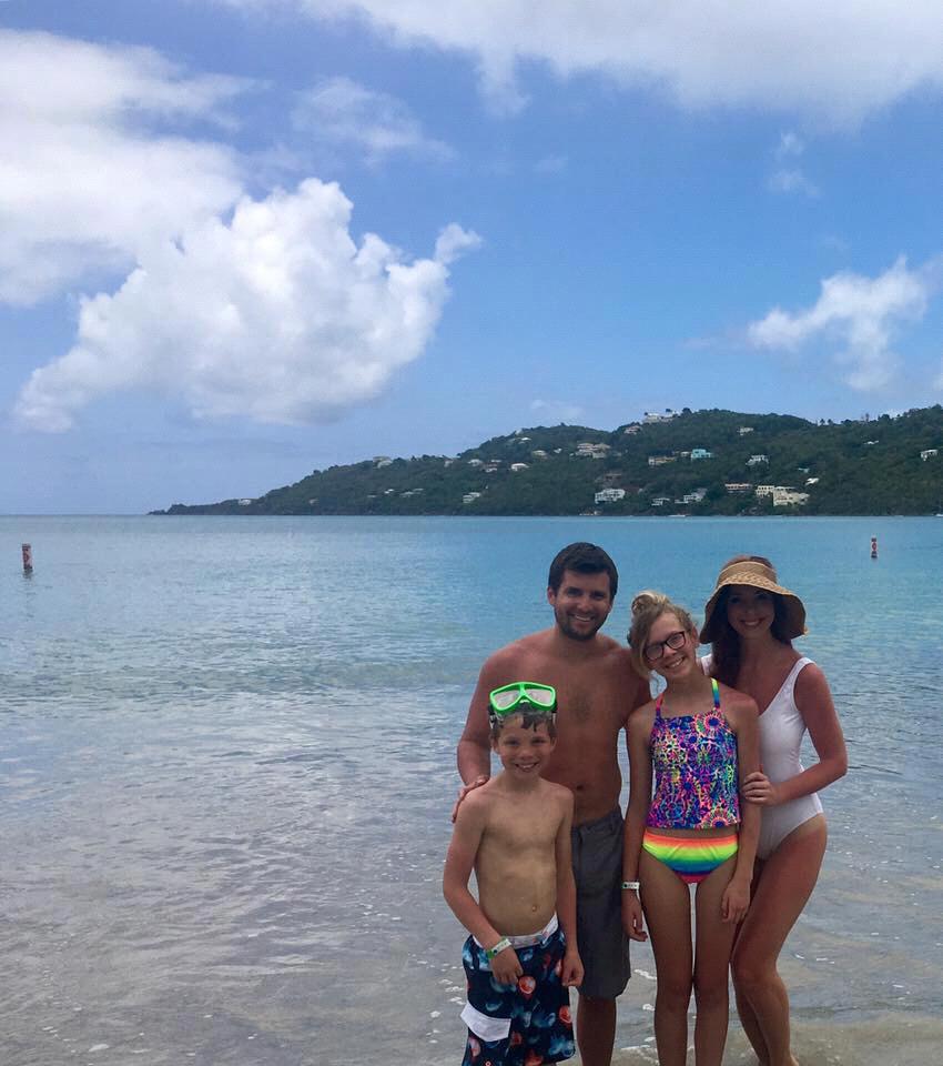 A family photo of us at St. Thomas island in the Caribbean