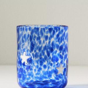 The Icon Juice Glass: Blue with Stars