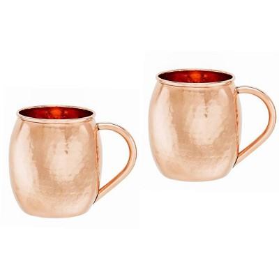 Old Dutch 16oz 2pk Copper Hammered Moscow Mule Mugs