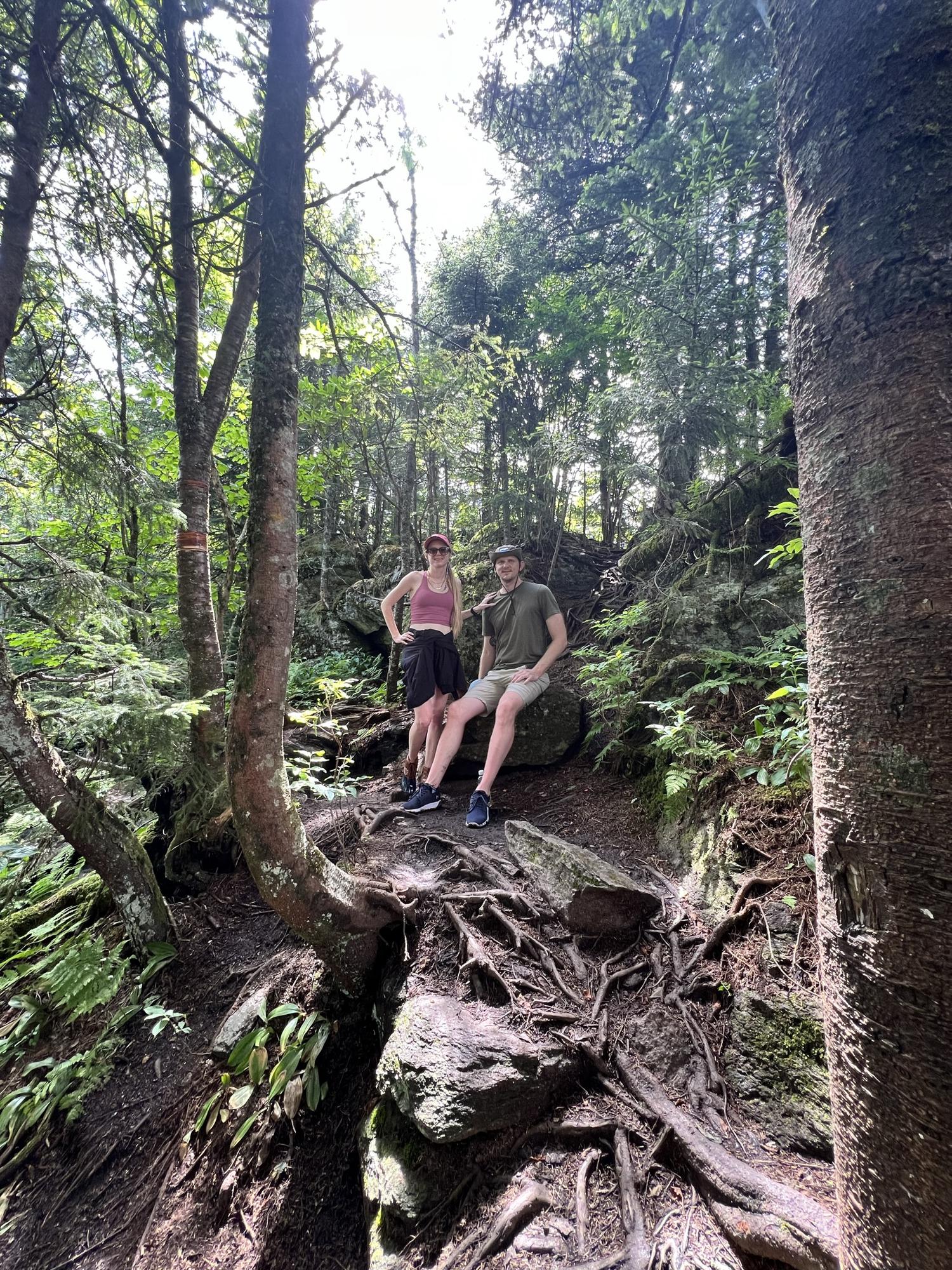 1 year engagement trip to North Carolina. Water-rock Knob, July 24, 2022!