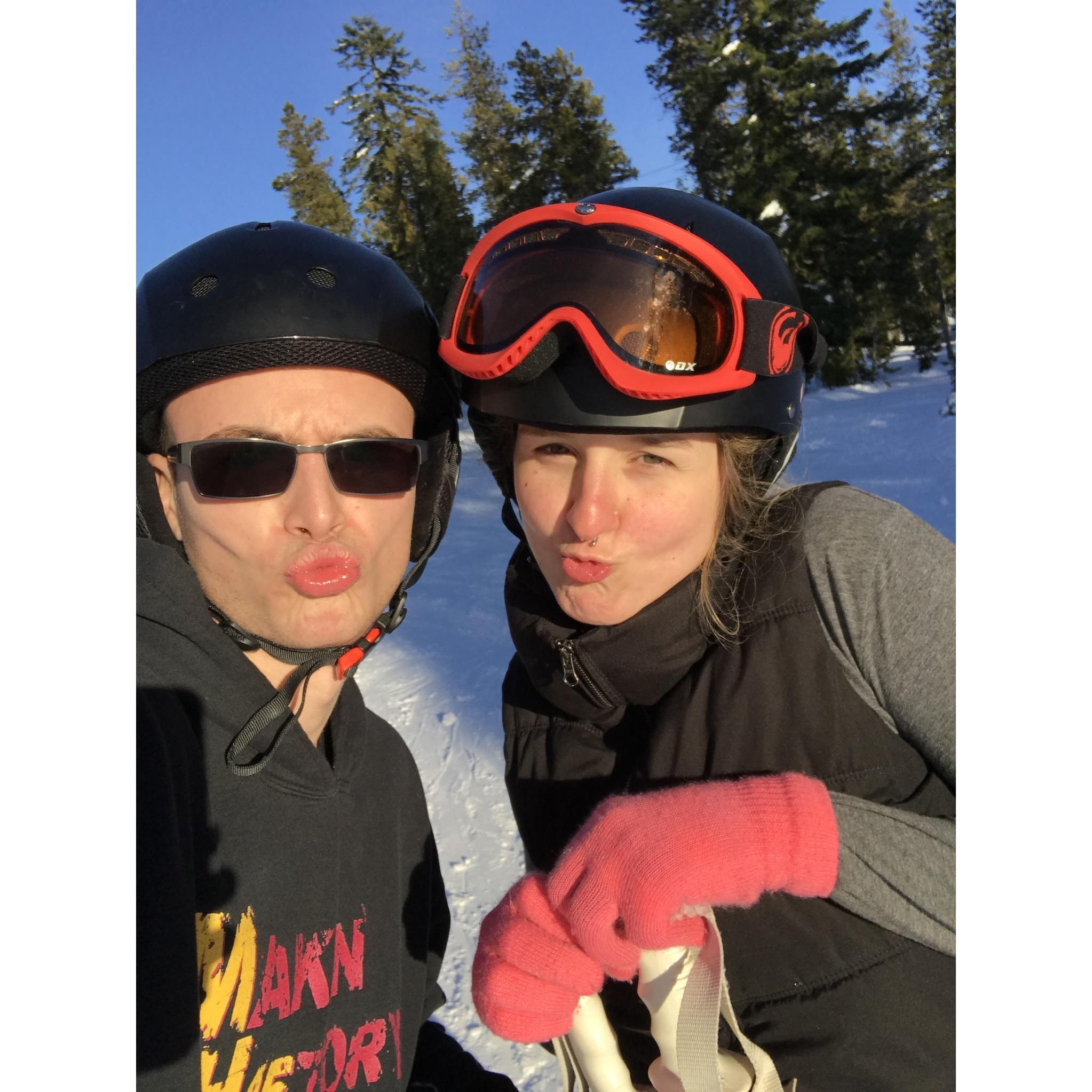 This is when Josiah had taken me to learn how to ski!
