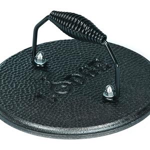 Lodge LGPR3 Cast Iron Round Grill Press, Pre-Seasoned, 7.5-inch