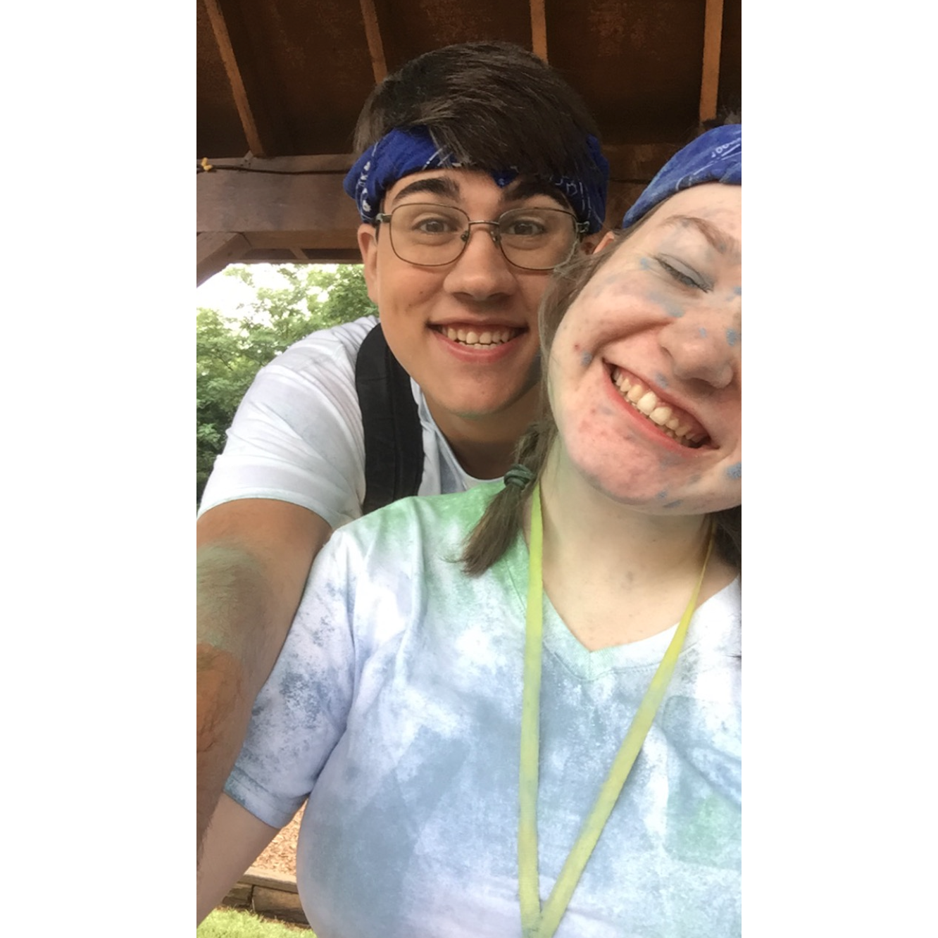 Working at camp together!