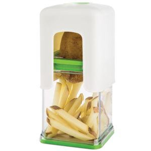 PrepWorks Tower Fry Cutter – Heavy-Duty Potato Cutter for Perfect Fries, Easy-to-Use, Stainless Steel Blades, BPA-Free