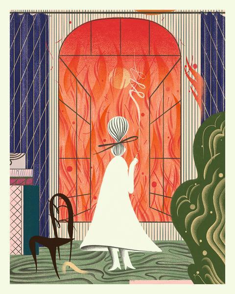 Burning City Print