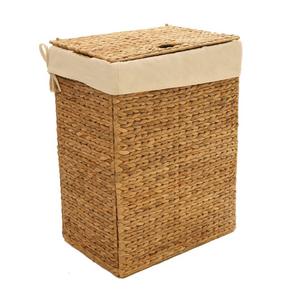 Seville Classics Foldable Water Hyacinth Portable Hamper