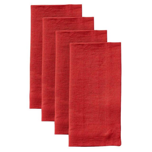 Mason Oversized Linen Napkins, Set of 4 - Red