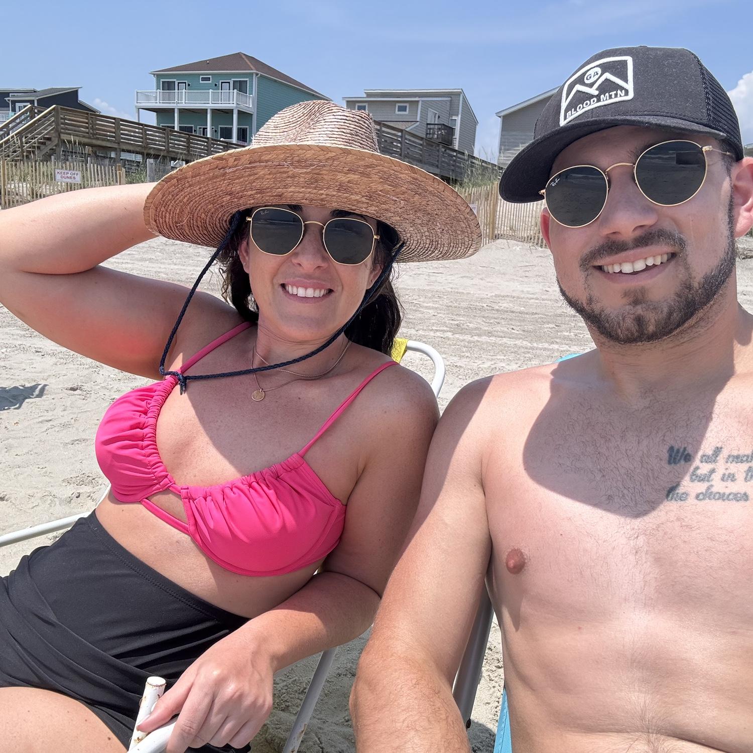 Our first beach trip in North Carolina!!