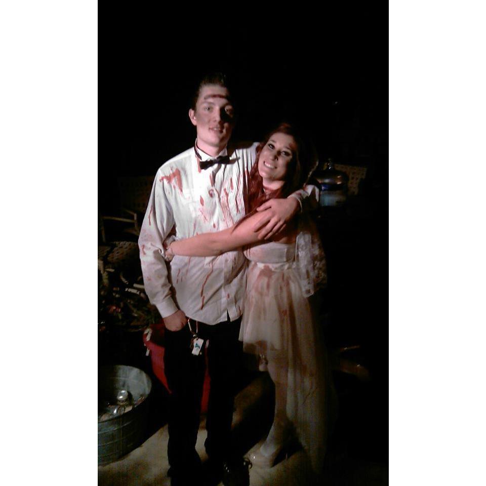 Halloween as a dead bride and groom