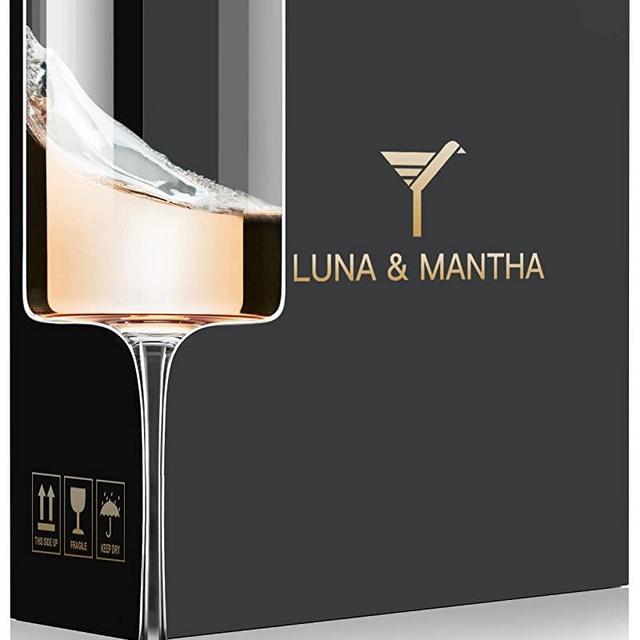 LUNA & MANTHA Martini Glasses, Set of 4, 10oz