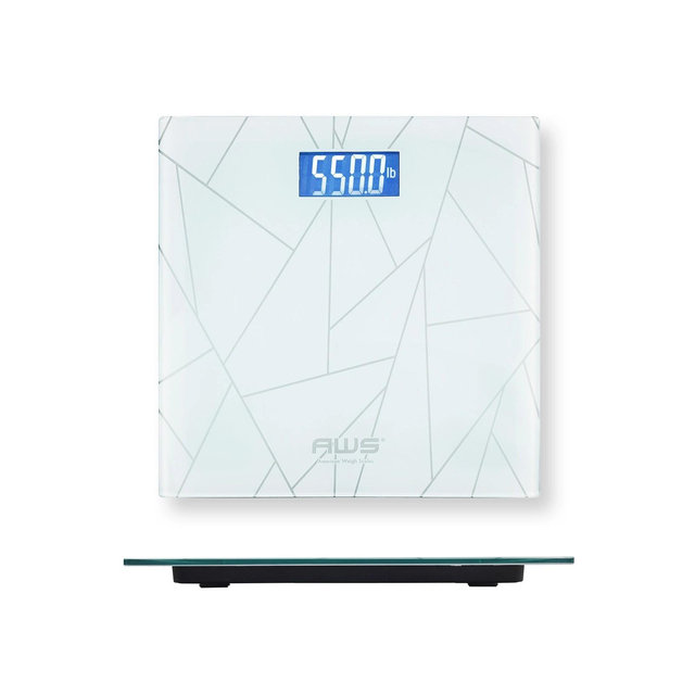 American Weigh Scales Form Series High Precision & Accuracy Digital Bathroom Body Weight Scale, 550lb Capacity