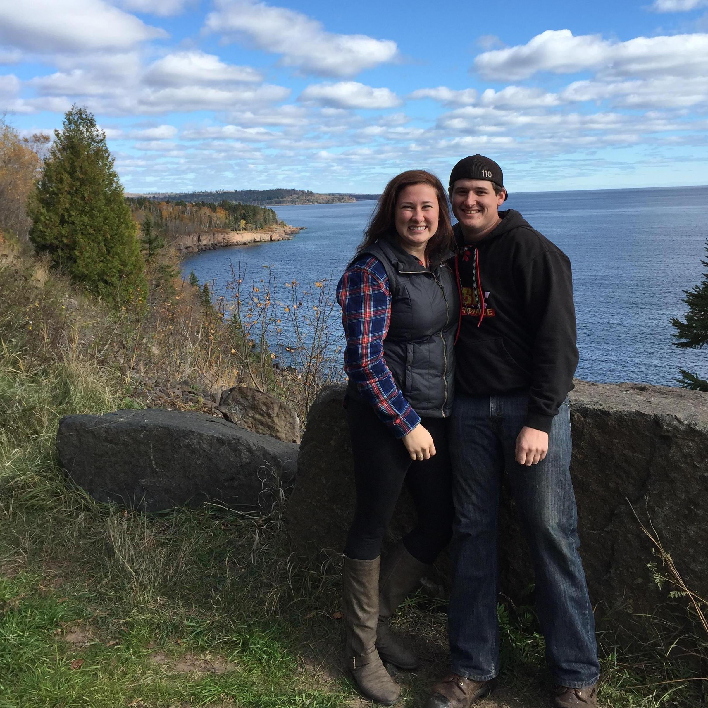 One of our first pictures together in the fall of 2015