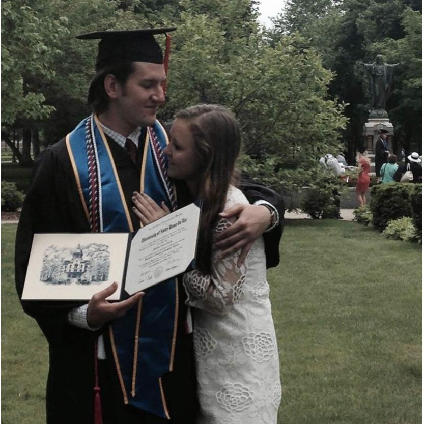 May 2015: Matt's graduation from the University of Notre Dame.
