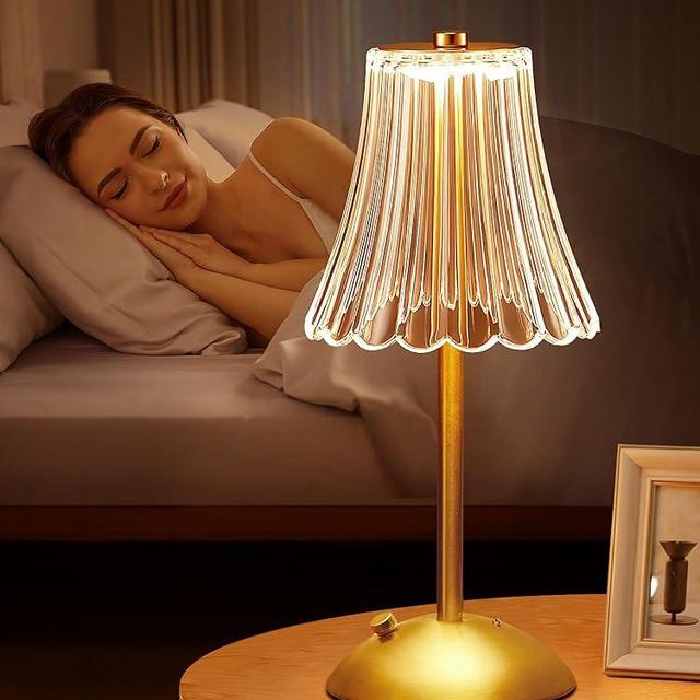 LED Table Lamp,3200mAh Battery Operated Lamp Rechargeable Lamp,30 Lighting Modes Bedside Lamps for Bedroom Lamp,Touch Lamps for Nightstand Lamp,Small Table Lamp for Bedroom,Small Lamp for Nightstand