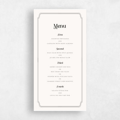 Beige Wedding Menu - Brisbee