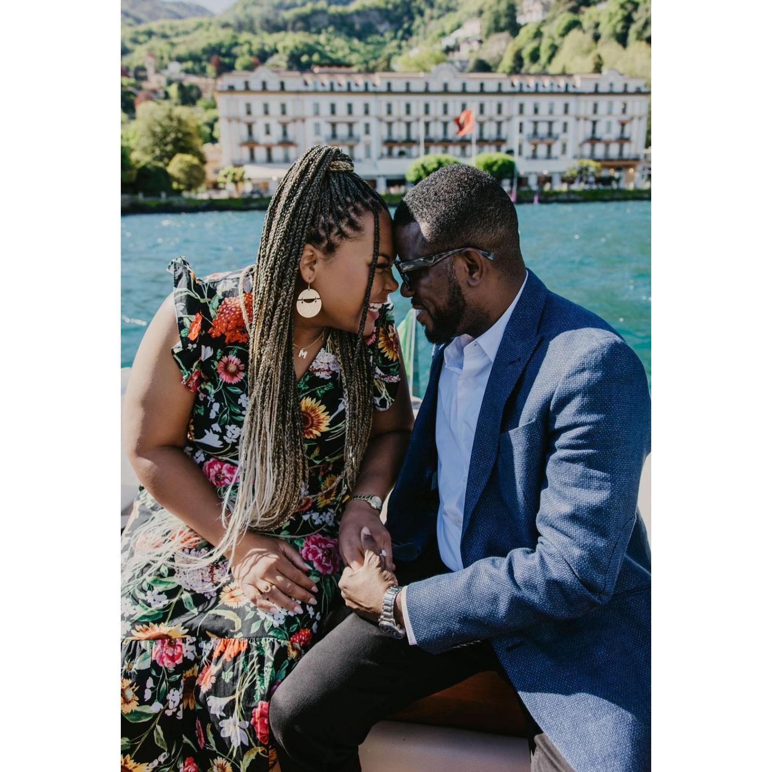 Getting engaged in Lake Como, Italy.