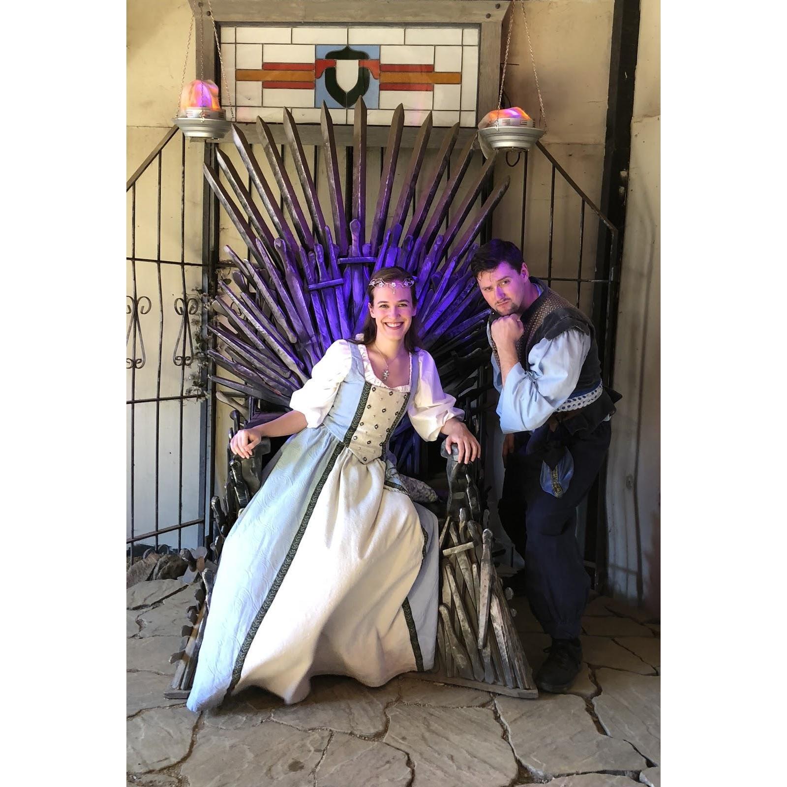 We attend the Renaissance Festival in Shakopee every year, and have spared no expense on procuring costumes to wear!