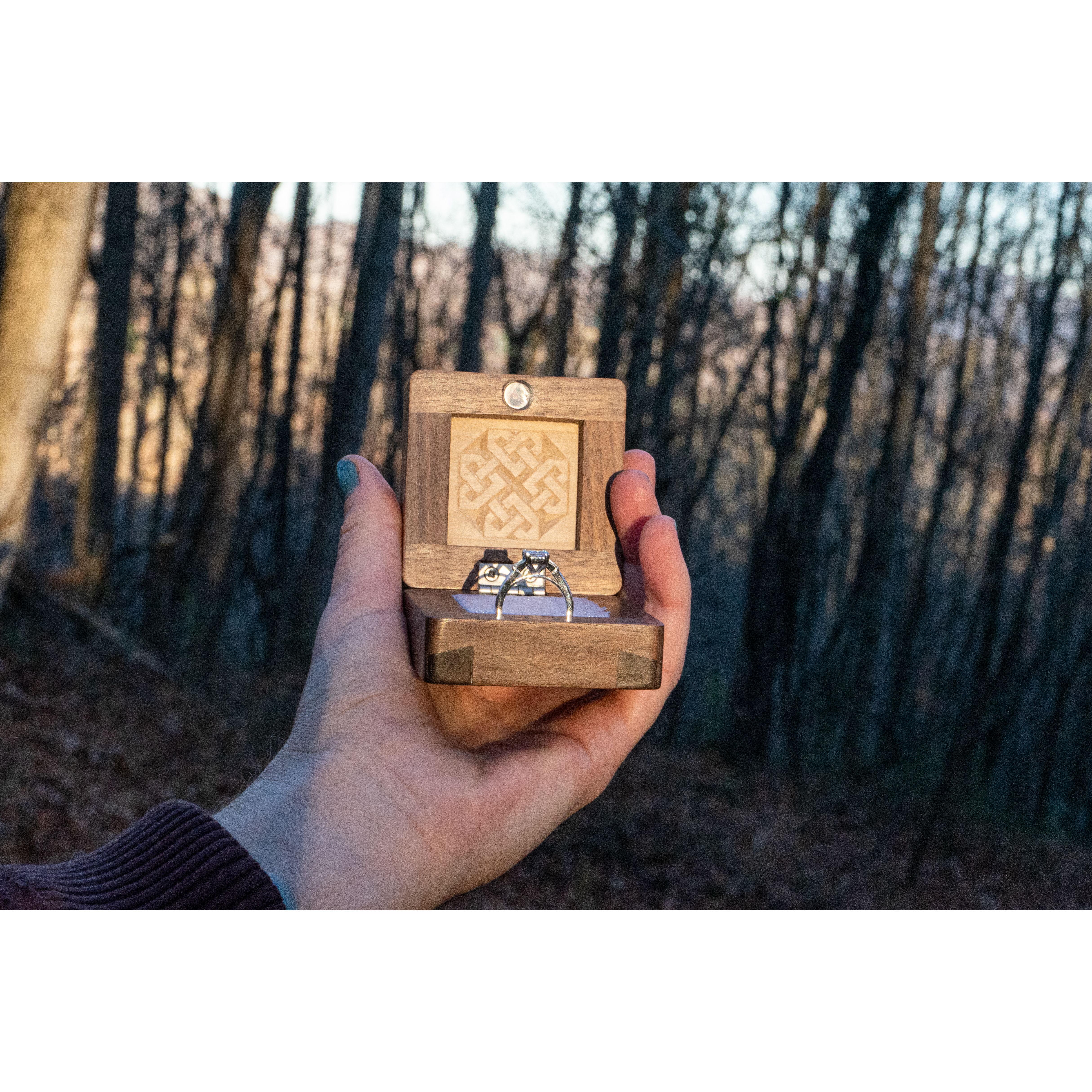 Ben made the most beautiful engagement ring box <3