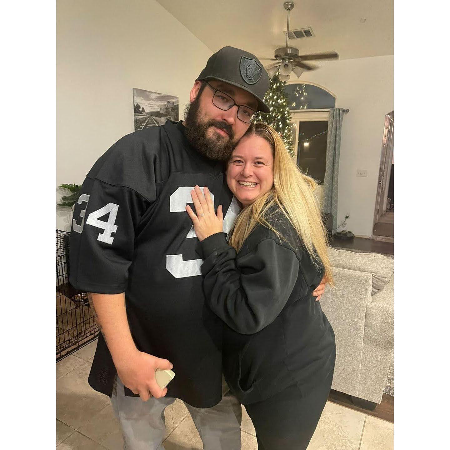 The day he popped the question!