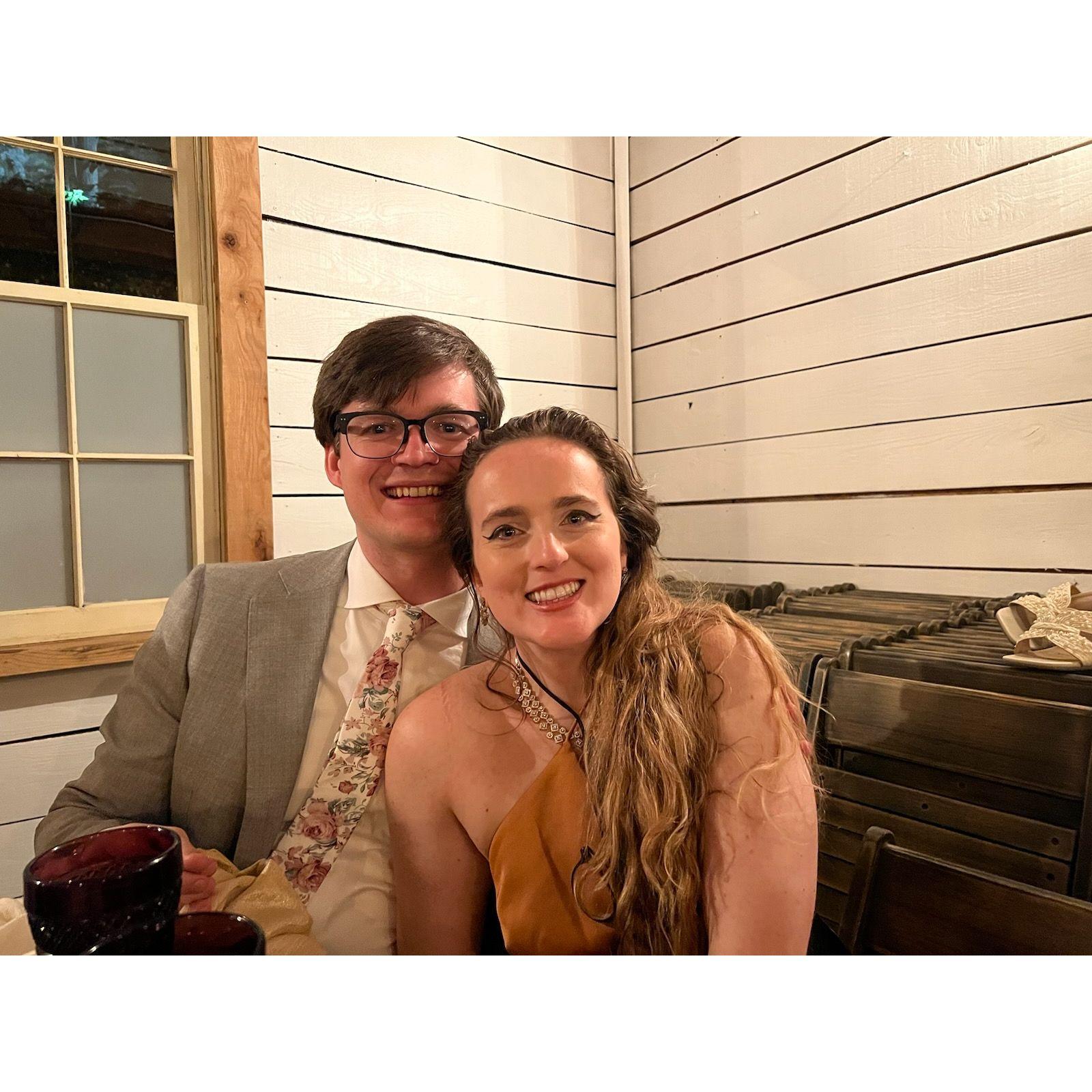 One of the few times we dressed up - at Kalina and Josh's wedding!