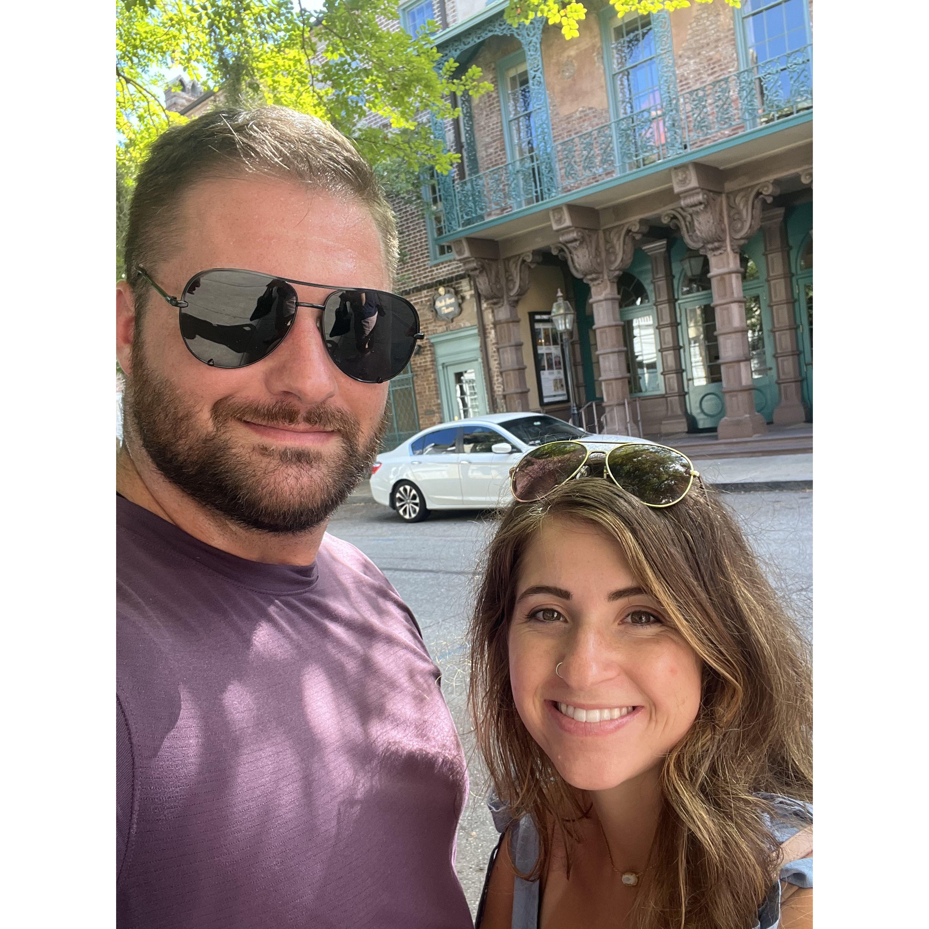 Charleston-Canceled trip to CO to see my family, he drove me to Charleston to surprise my mom.