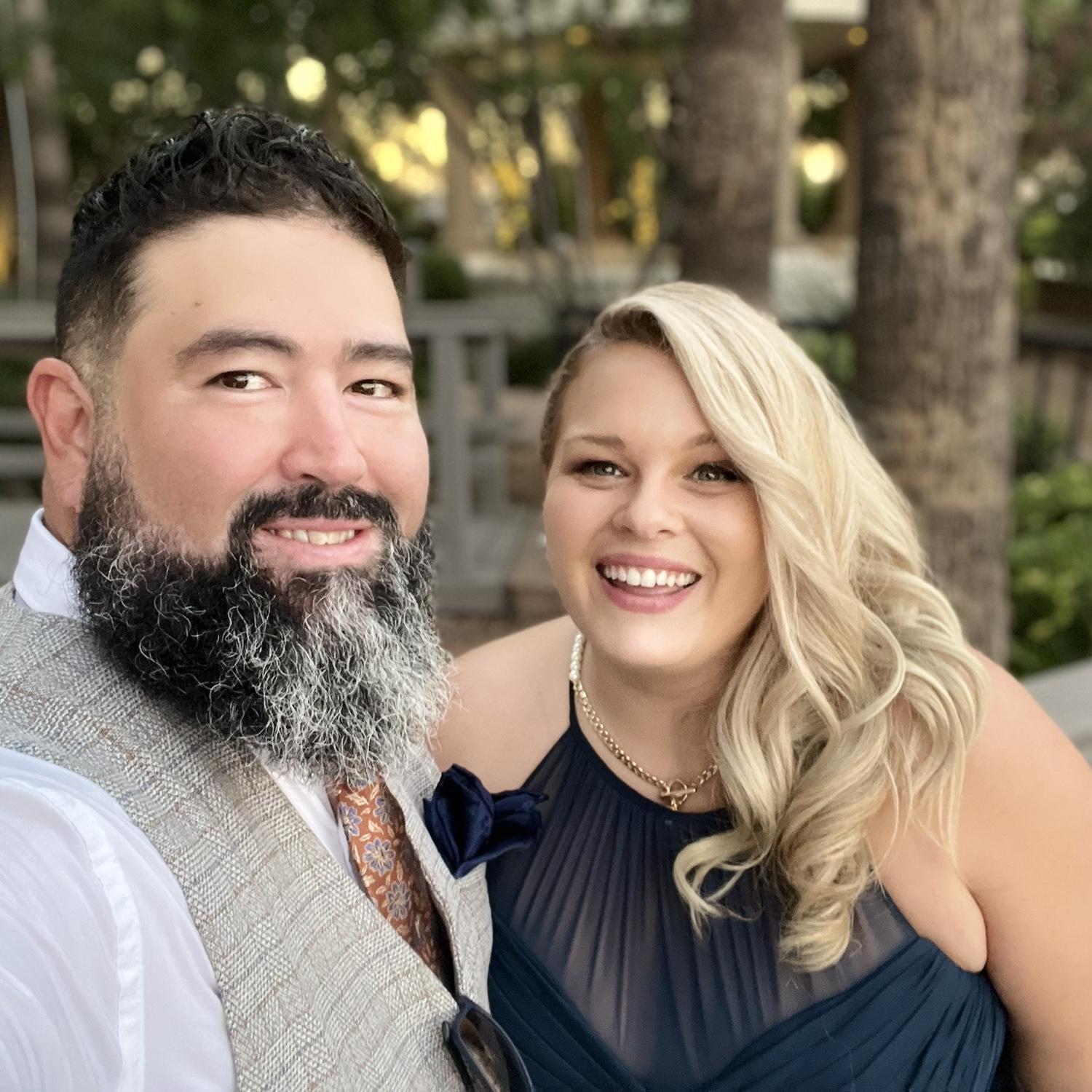 all dolled up for Billy & Antonia's wedding