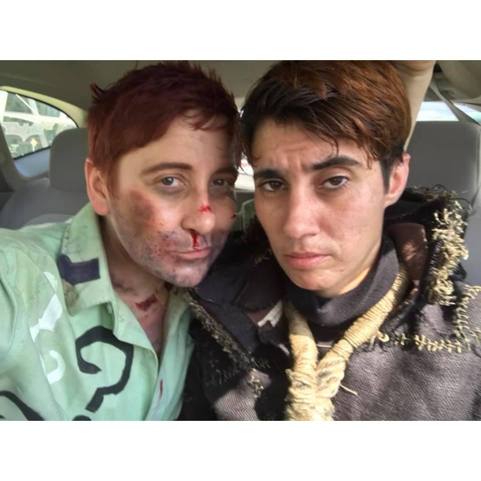 Coming back home from a long day cosplaying