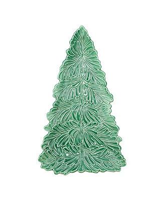 VIETRI Lastra Holiday Figural Tree Small Platter