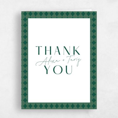 Emerald, Green Wedding Thank You - Raven Portrait