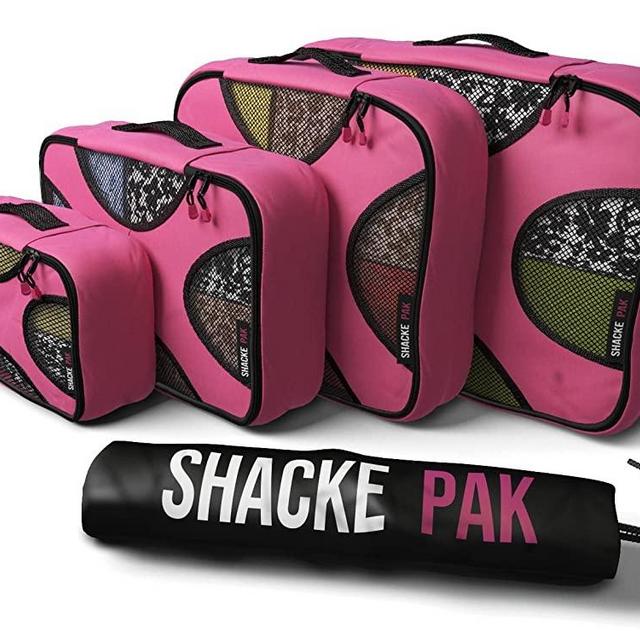 Shacke Pak - 5 Set Packing Cubes - Travel Organizers with Laundry Bag