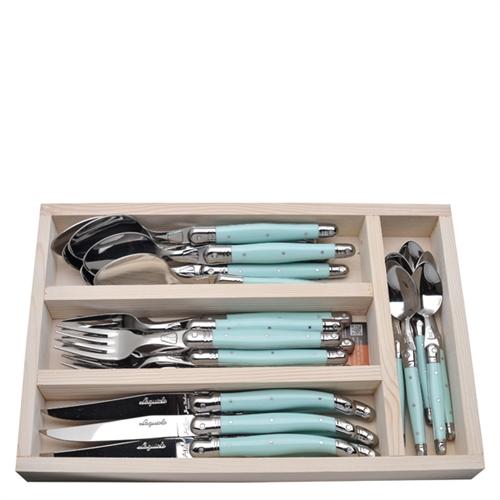 Jean Dubost 24 Piece Flatware Set, Turquoise