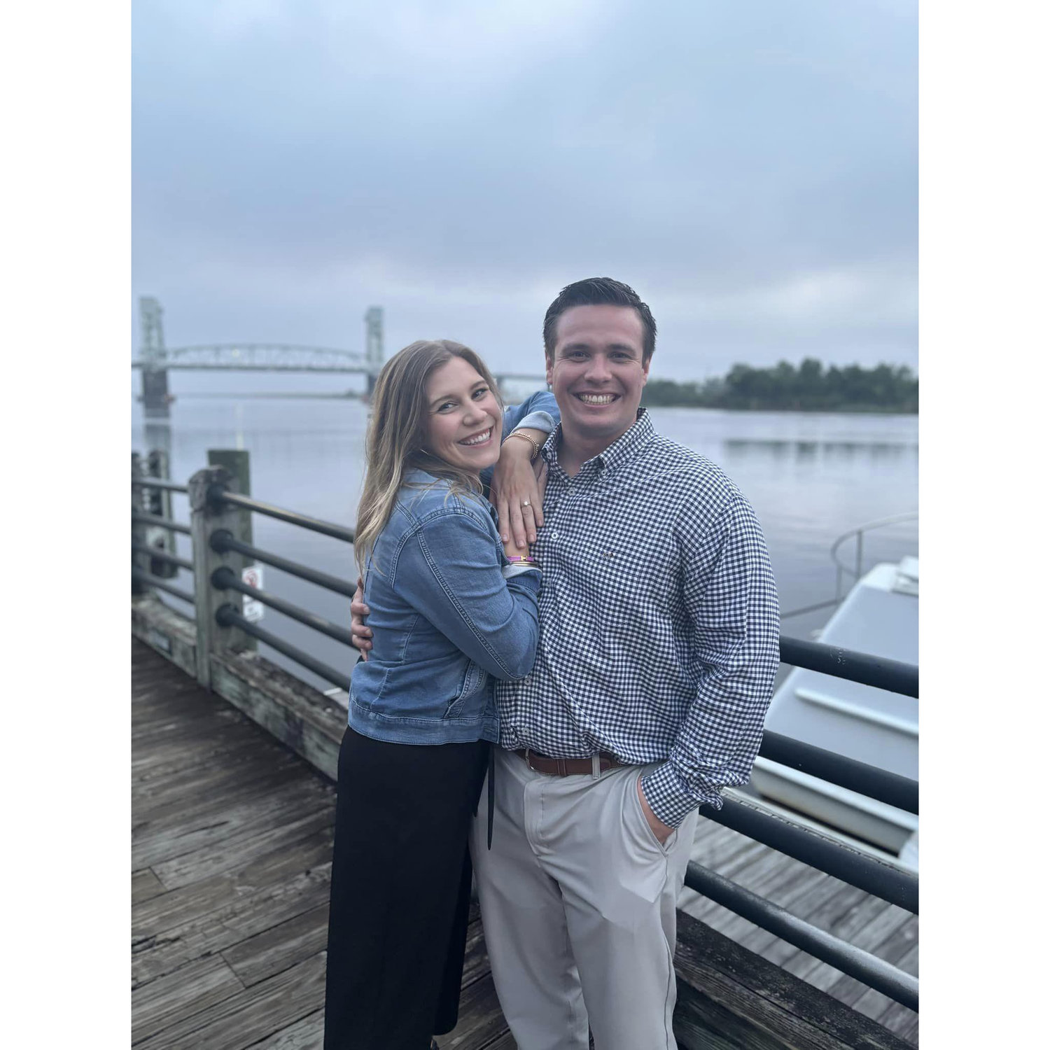 Hailee (Hunter's sister) snapped this photo after Jackie said 'is that ring for me' aka 'yes'