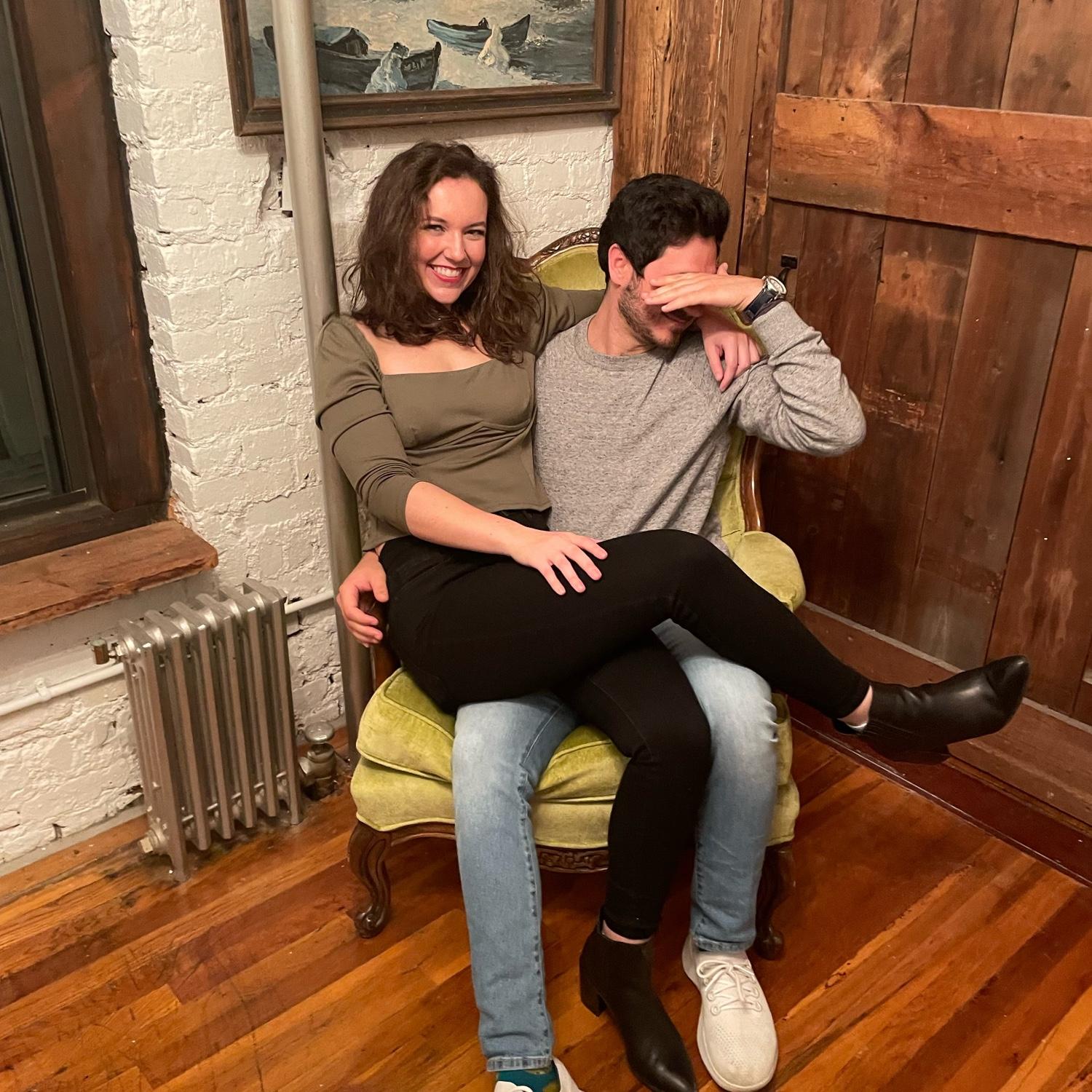 Our very first picture together, Attorney Street apartment - November 2021