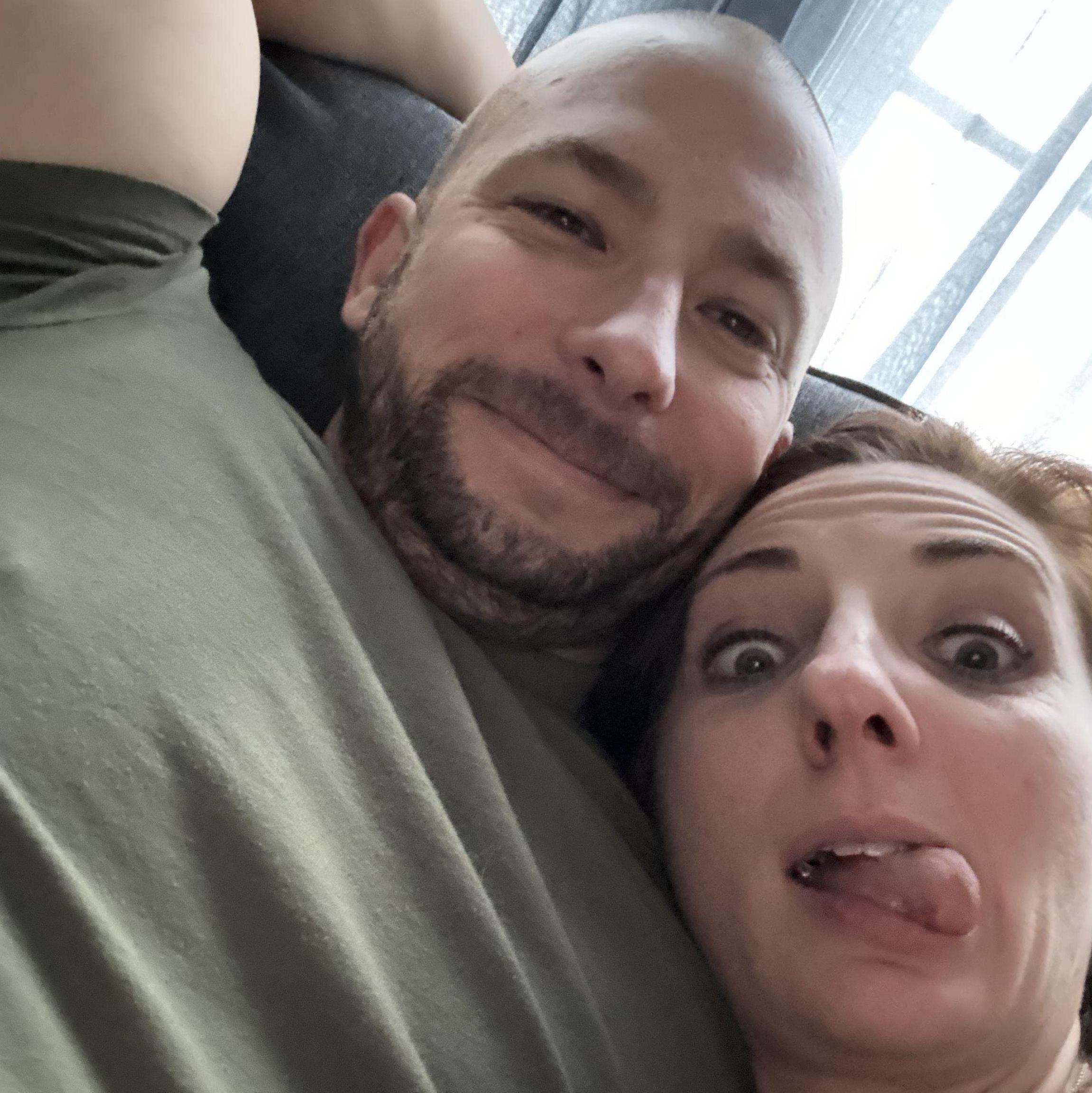 Our first picture together. Ändrea was sending "proof of life" to a friend that was making sure that she was ok while out of town. October 2023.