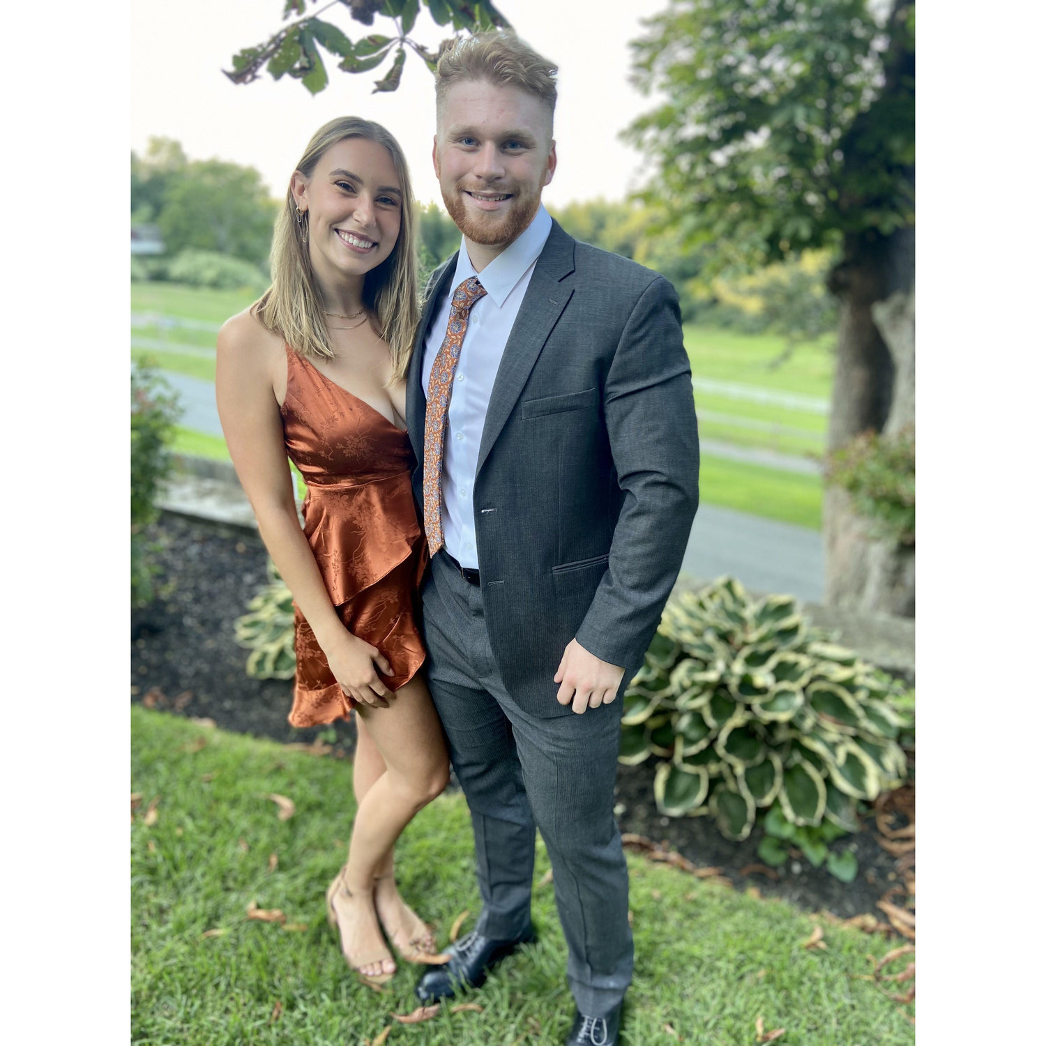 At the wedding of our friends Chris and Haley in 2021. Chris will be a groomsman and Haley a bridesmaid at our wedding!