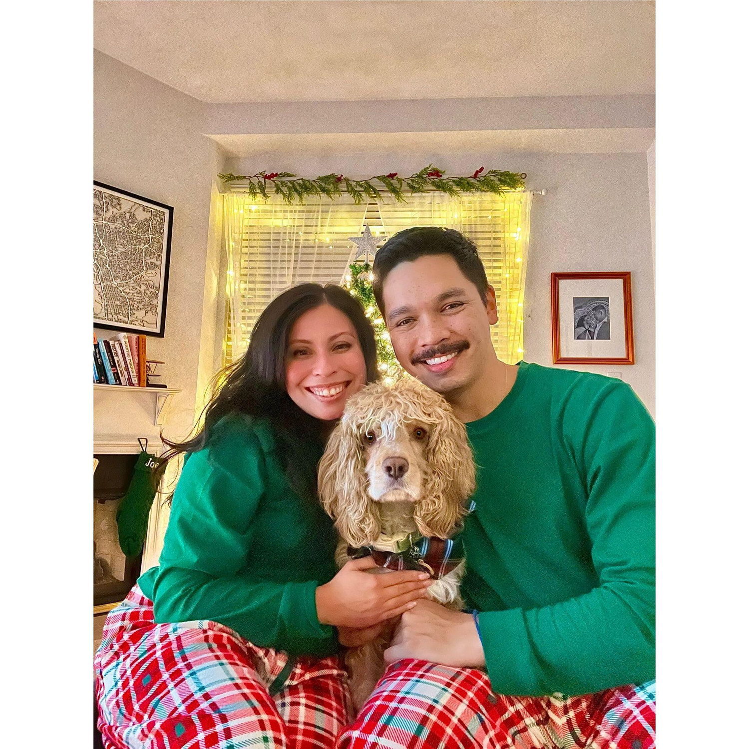 Their dog Knox, a very important part of their little family.