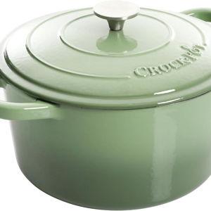 Crock-Pot Artisan Round Enameled Cast Iron Dutch Oven, 7-Quart, Pistachio Green