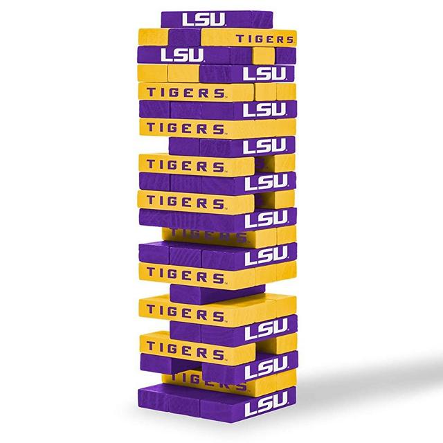 NCAA College Tabletop Stackers Block Game by Wild Sports - Perfect Gift for College Football Fan, Dorm Game, Rec Room, Tailgate