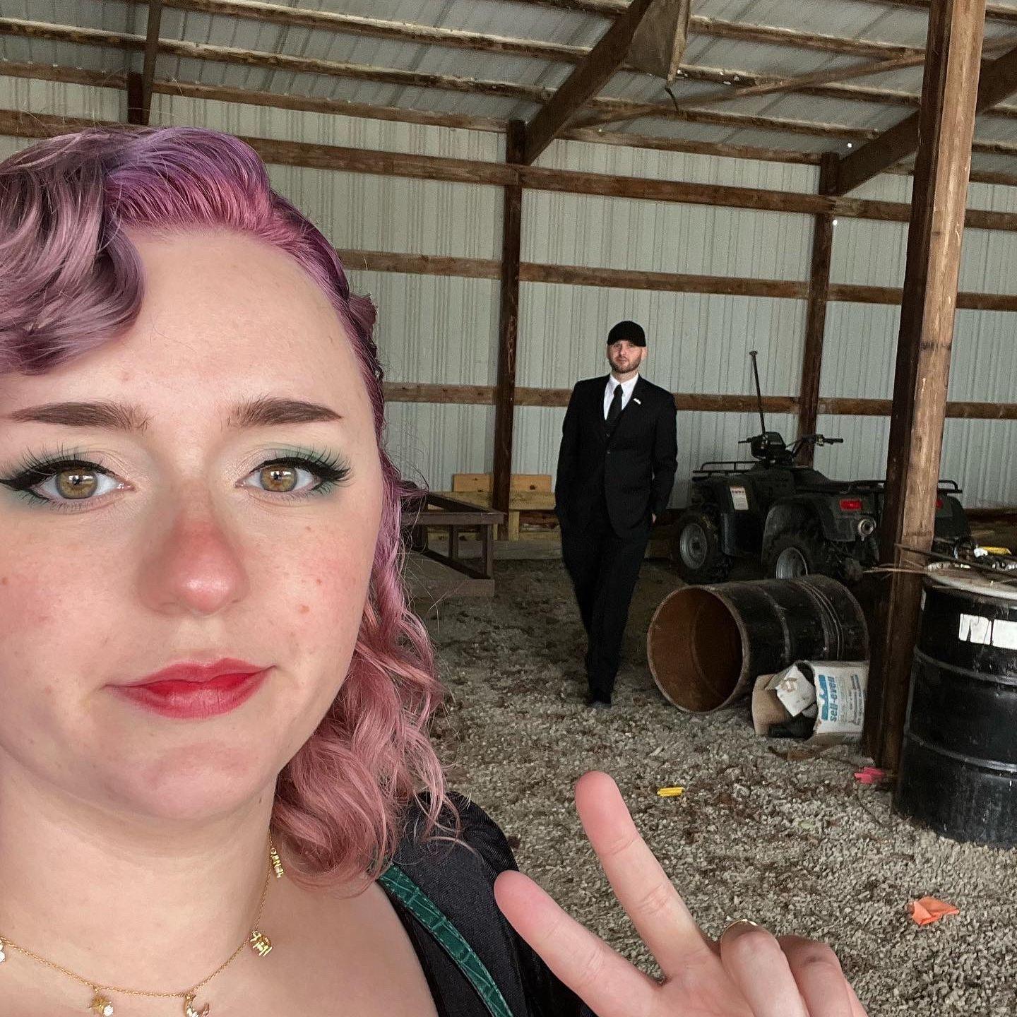 Before Cassie and Sarah's wedding, 2022