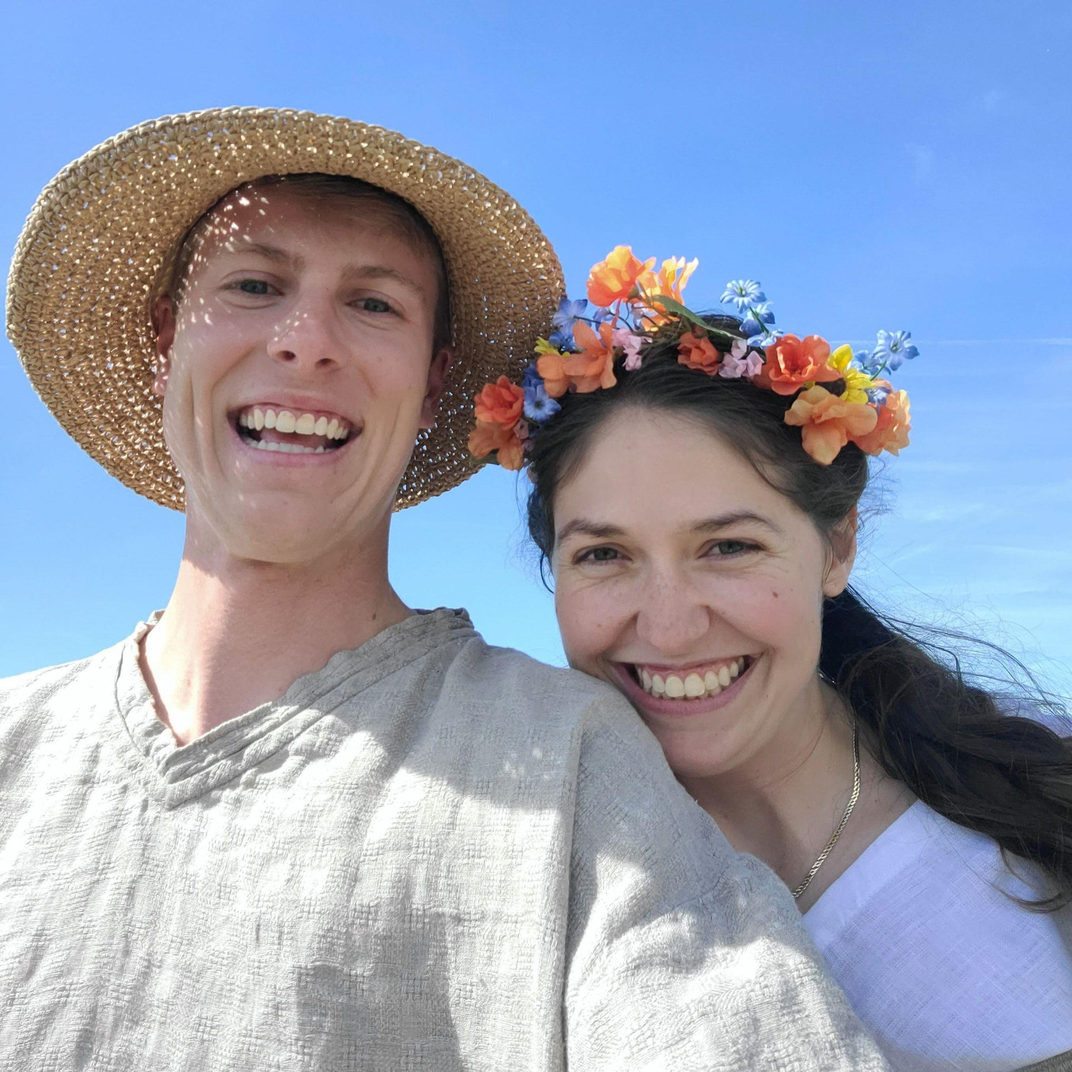 Montana Renaissance Faire 2024. Lexy created outfits for both of us to wear. We had a great time watching jousting and eating turkey legs.