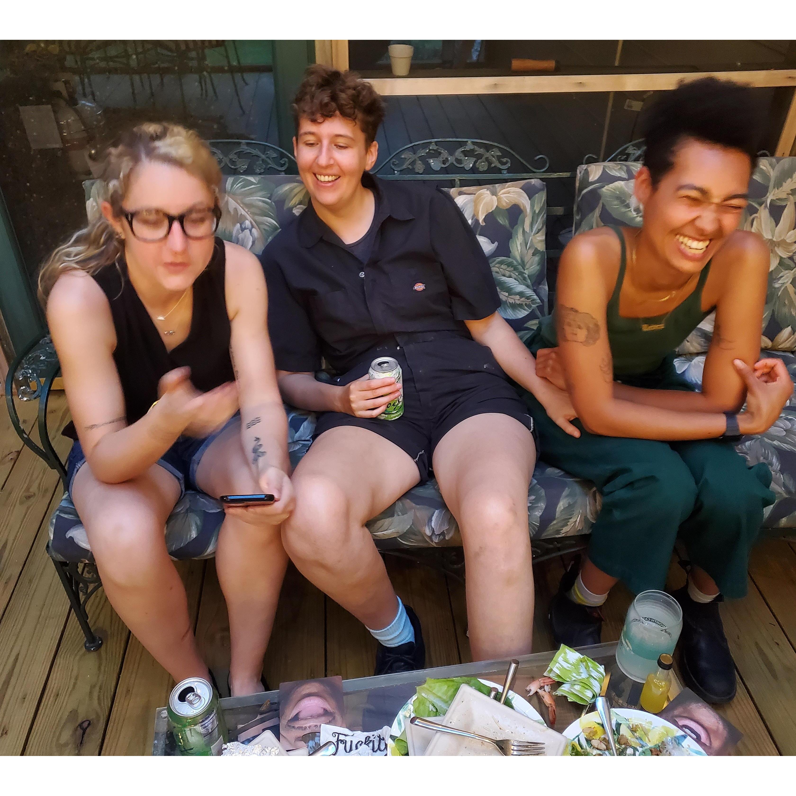 Sam, Hannah, and Lu in June