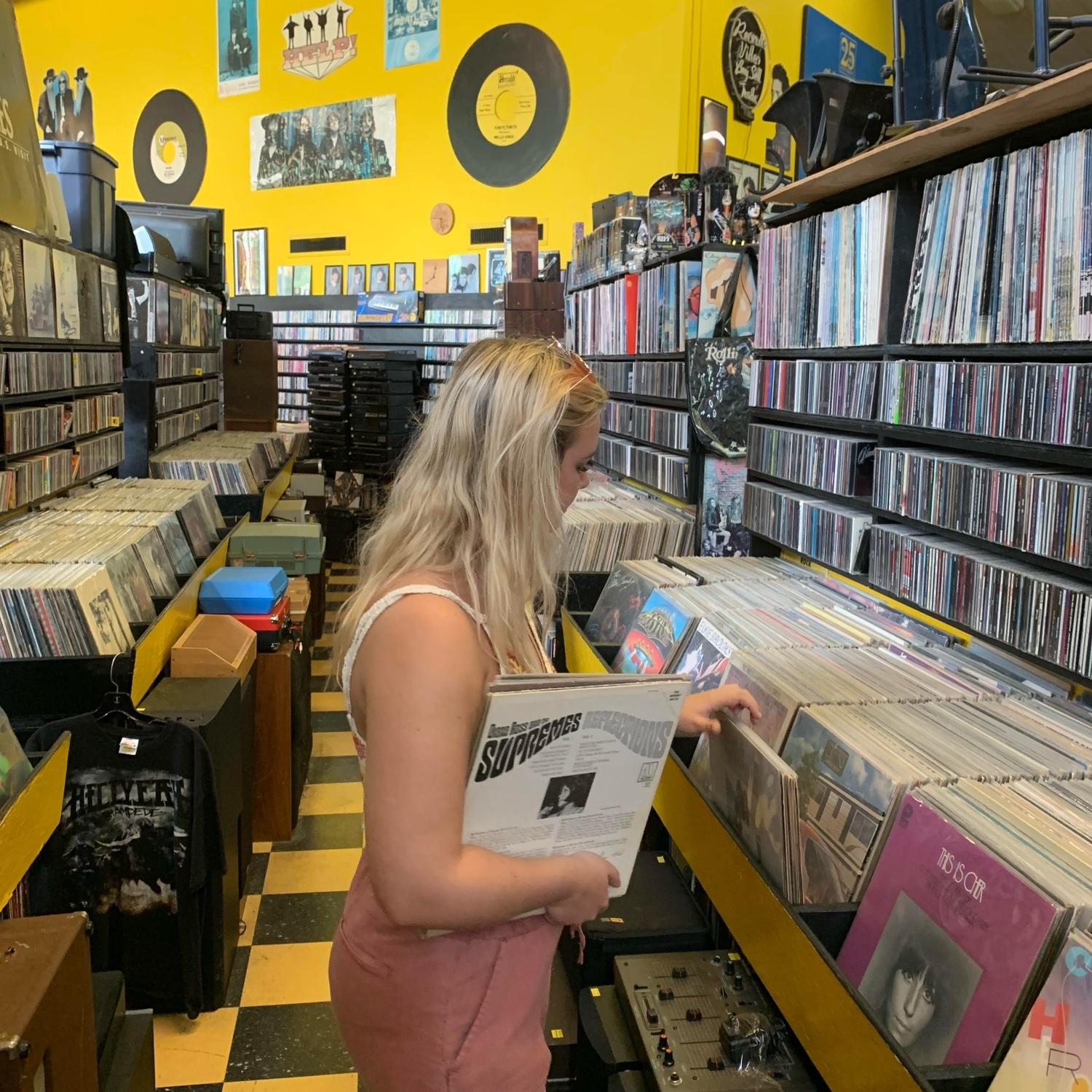 Our first real date, 7 years ago, at Record Exchange.
