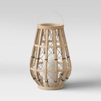 18&#34; Large Woven Ogee Outdoor Lantern Natural - Opalhouse&#8482;