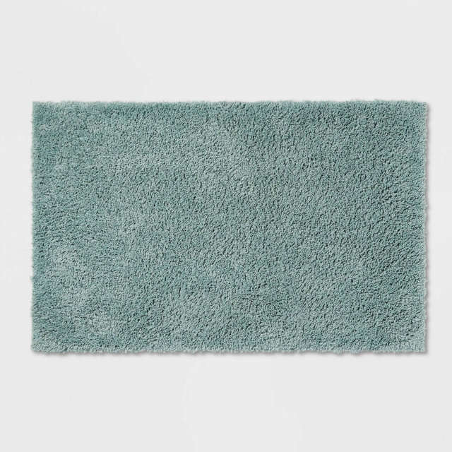 23"x37" Antimicrobial Bath Rug Aqua - Total Fresh